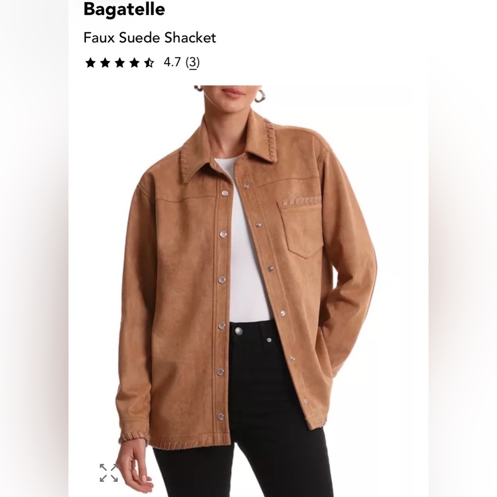 Bagatelle Women's Brown Suede Utility Jacket - Picture 1 of 10
